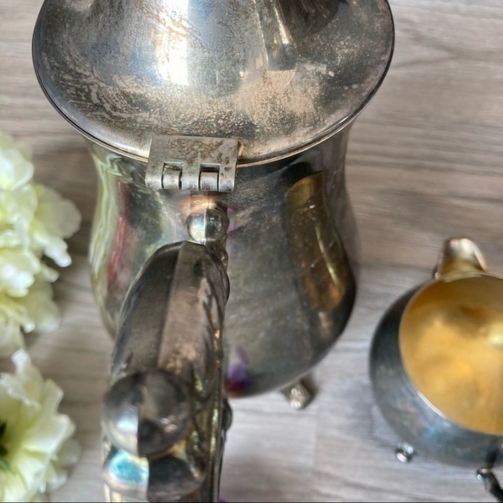 ✨VTG Antique Style Vintage Teapot Silver Plated England Tableware & tea cup 🍵 - Picture 7 of 15